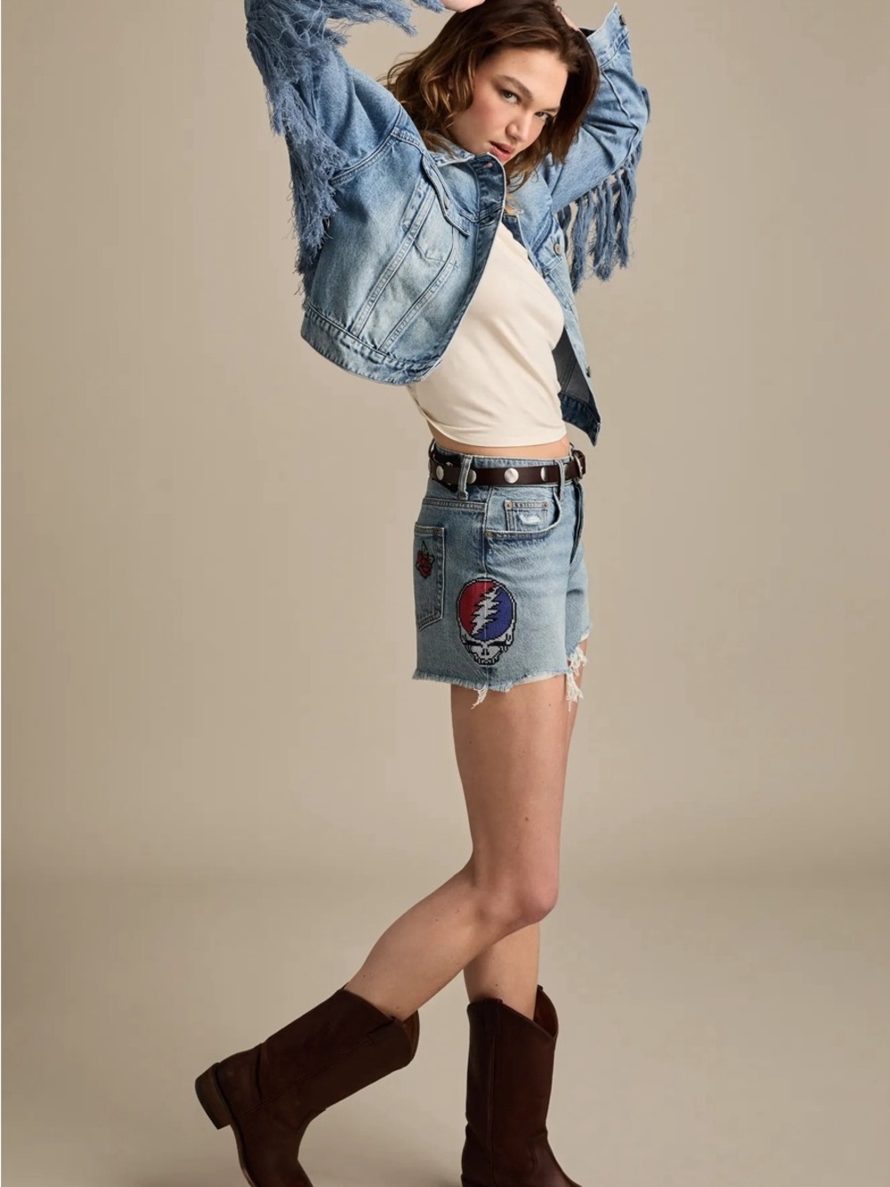 LUCKY BRAND x GRATEFUL DEAD High Rise Shorts